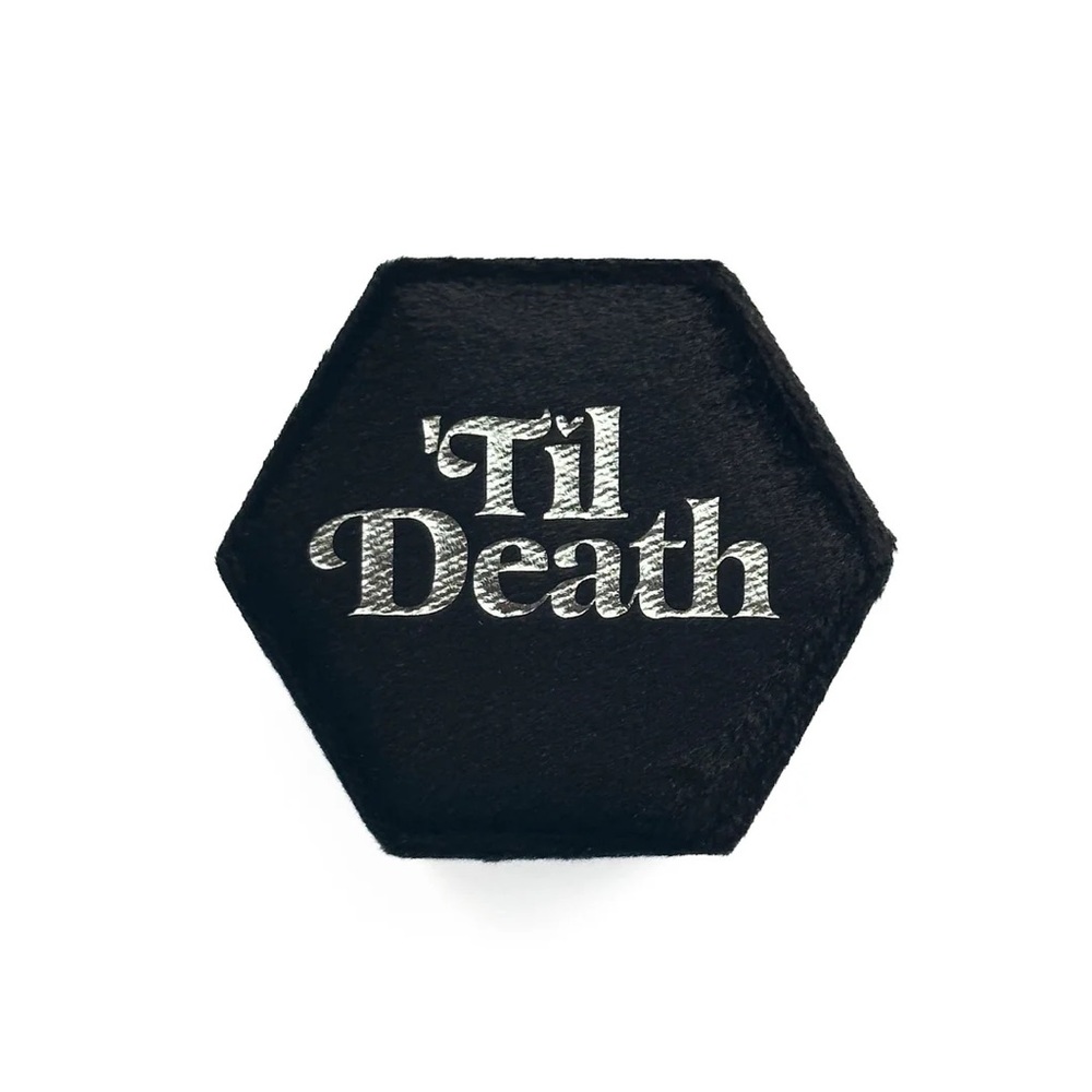 Black Hexagonal 'Til Death Ring Box